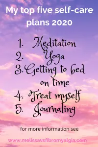 My top five self care plans for 2020