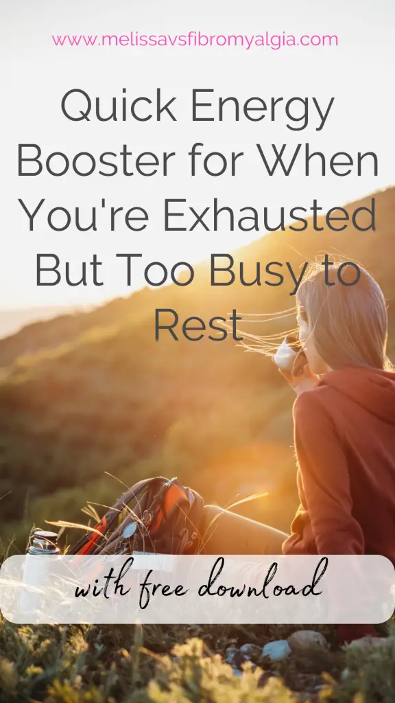 a quick energy booster for when you're exhausted but too busy to rest