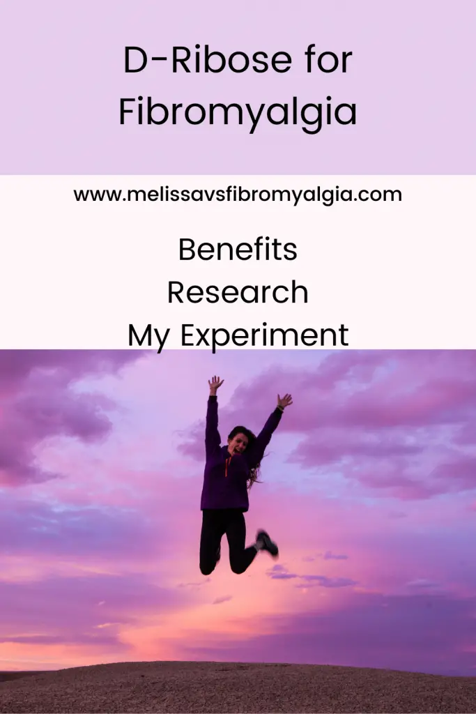 D-ribose for fibromyalgia: Benefits, research, my experiment. Woman jumping with purple sky behind.