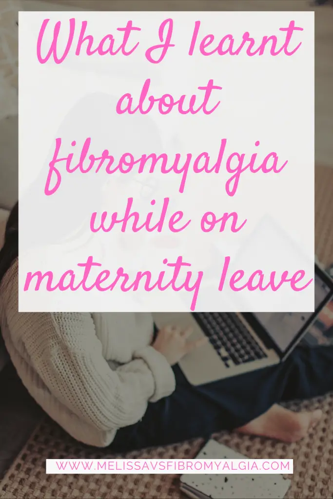 what i learnt about fibromyalgia while on maternity leave. woman with laptop on her lap