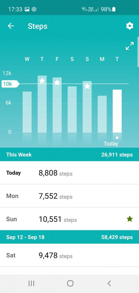 Melissa's steps graph - how it could help you improve your health by tracking your steps