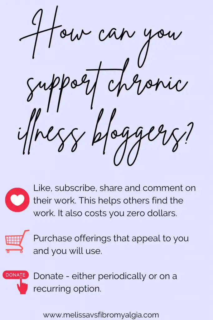 how can you support someone who blogs about chronic illness
