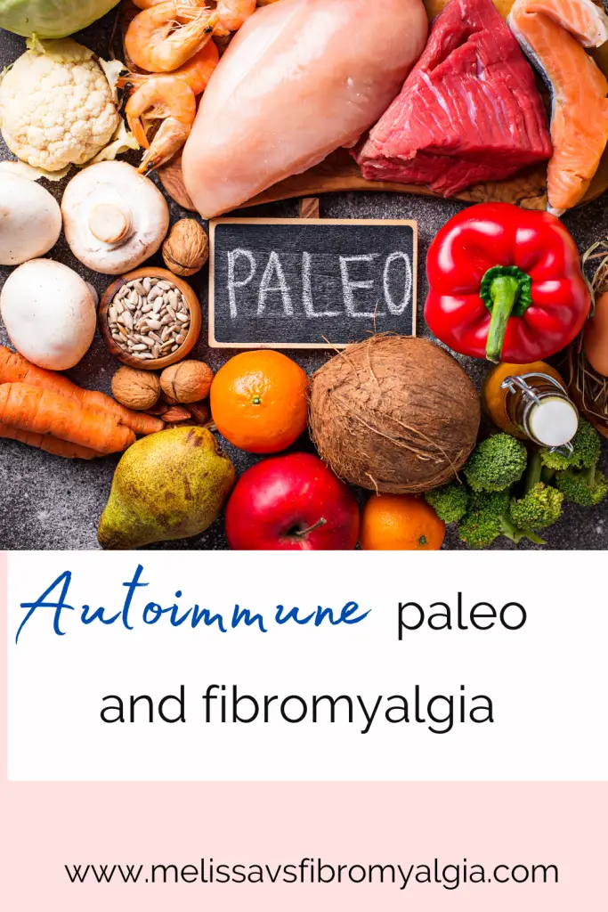 autoimmune paleo and fibromyalgia. Vegetables around a "paleo" sign