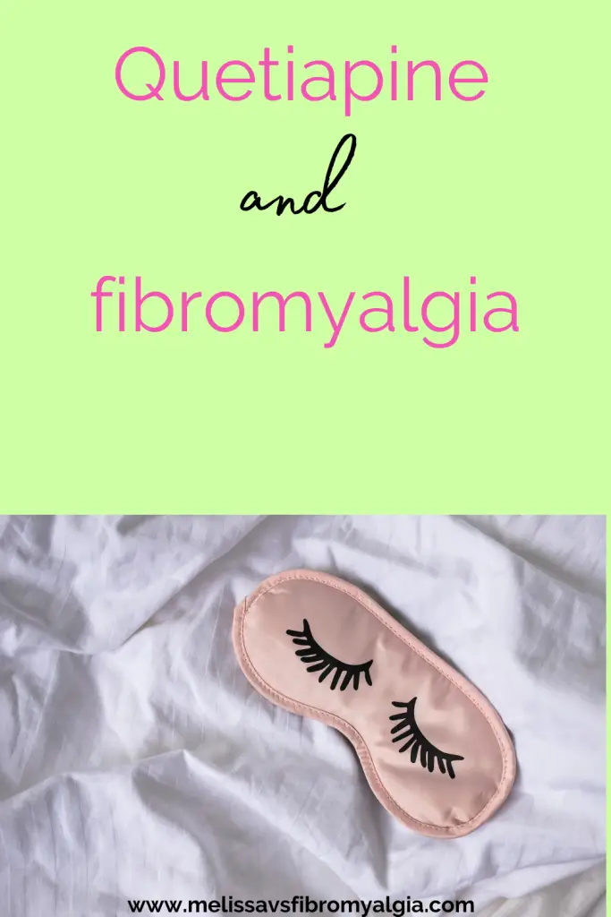 quetiapine and fibromyalgia. sleep mask on a bed
