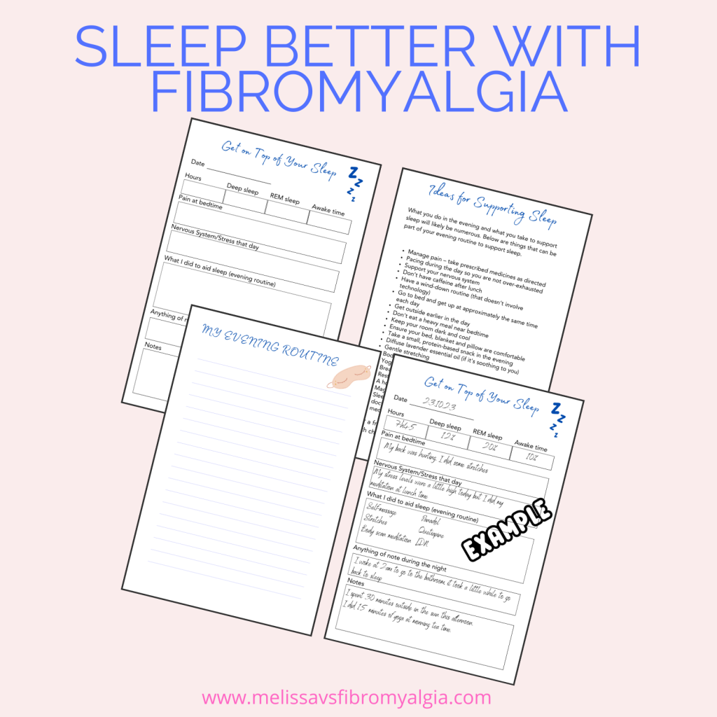 sleep better with fibromyalgia worksheets